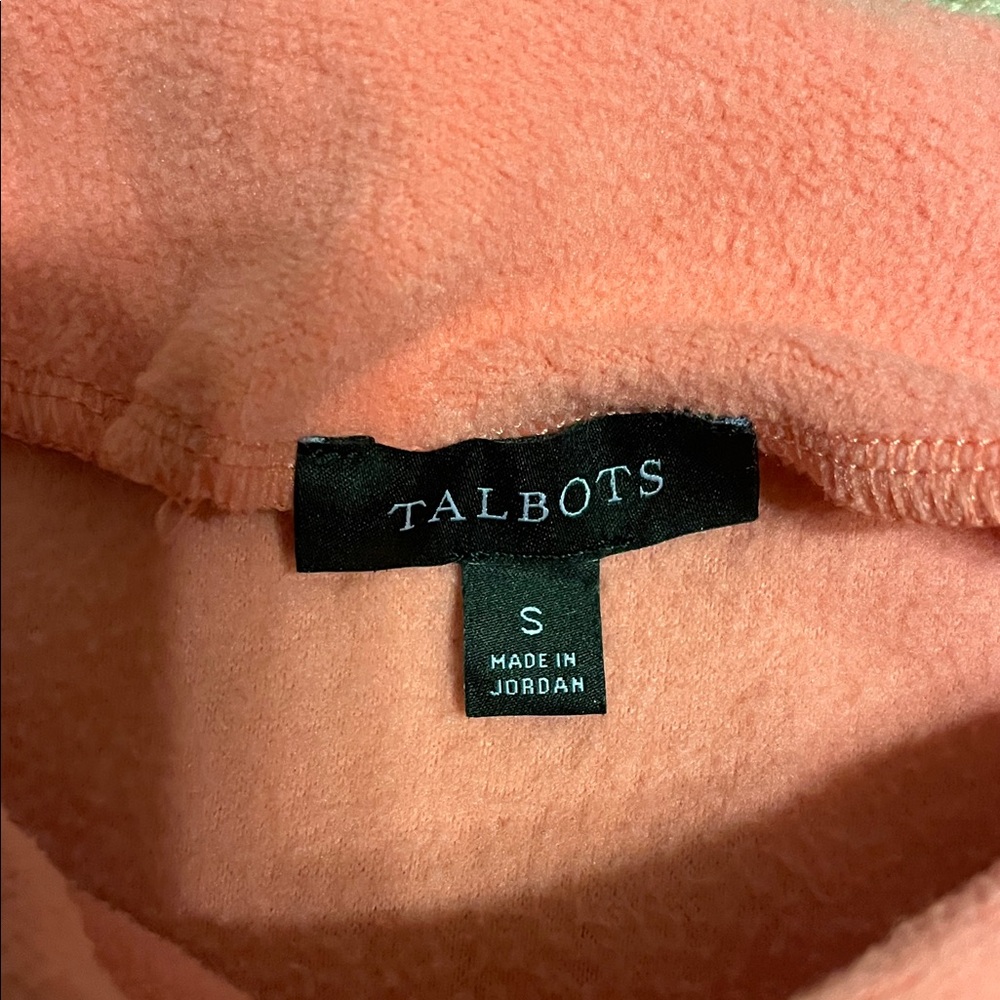 Talbots Coral Long Sleeve Fleece Top - Picture 2 of 7